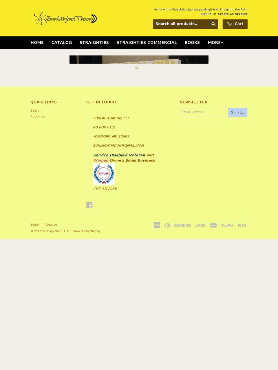 sunliightmoon.com shopify website screenshot