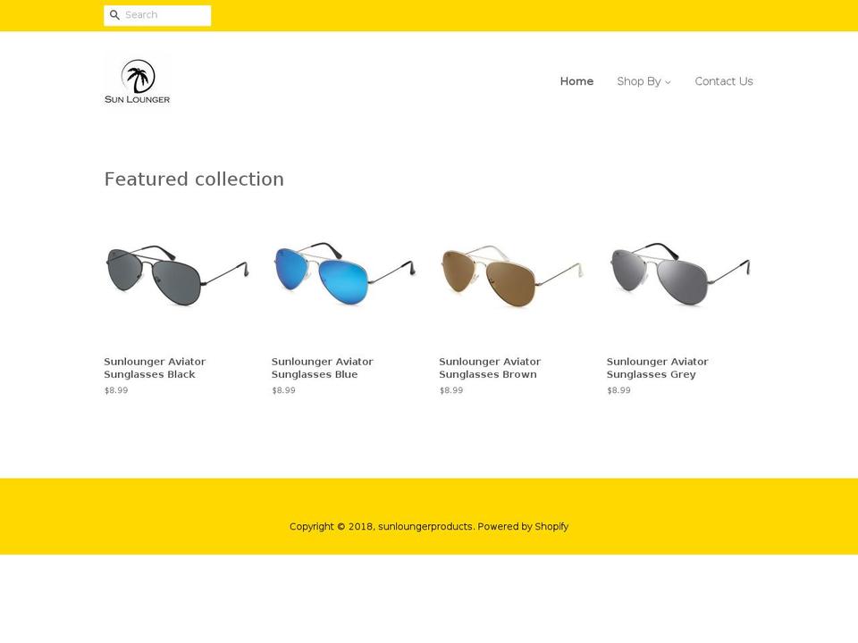 sunloungerproducts.com — Shopify storefront screenshot