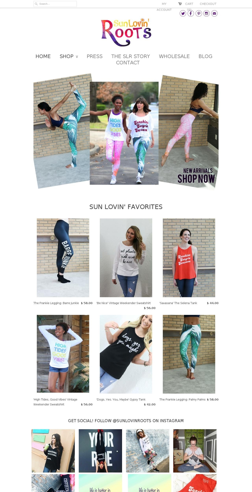 sunlovinroots.com shopify website screenshot