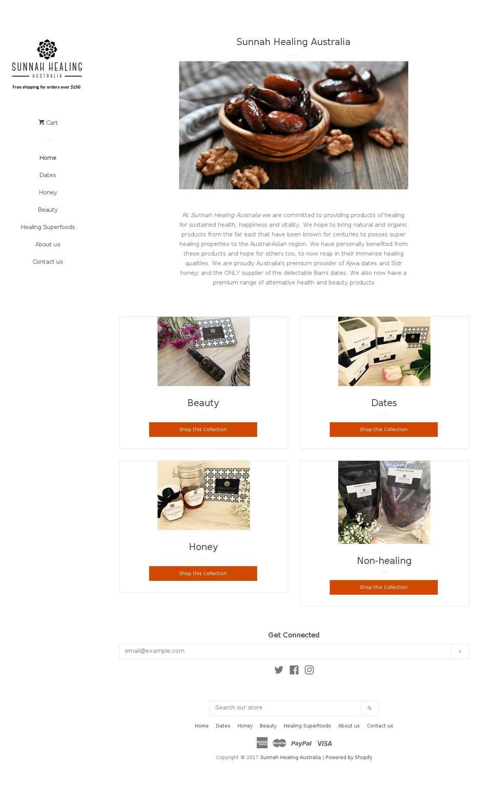 sunnahhealingaustralia.com shopify website screenshot