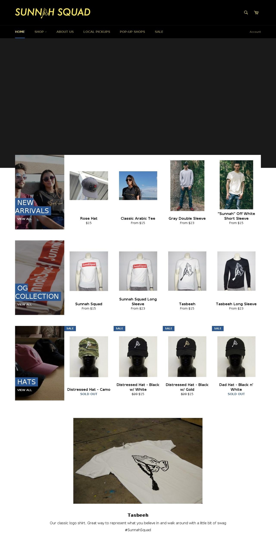 sunnahsquad.com — Shopify storefront screenshot