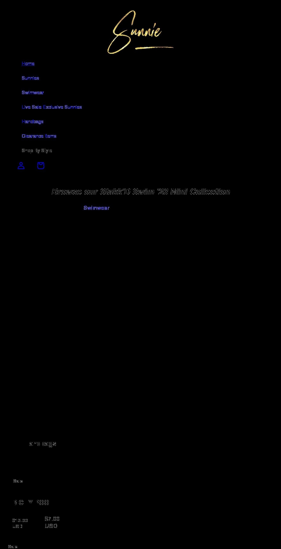 sunnieandstakkd.com shopify website screenshot