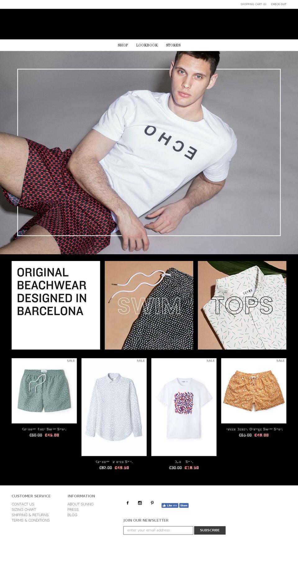 sunnobybenecape.com shopify website screenshot