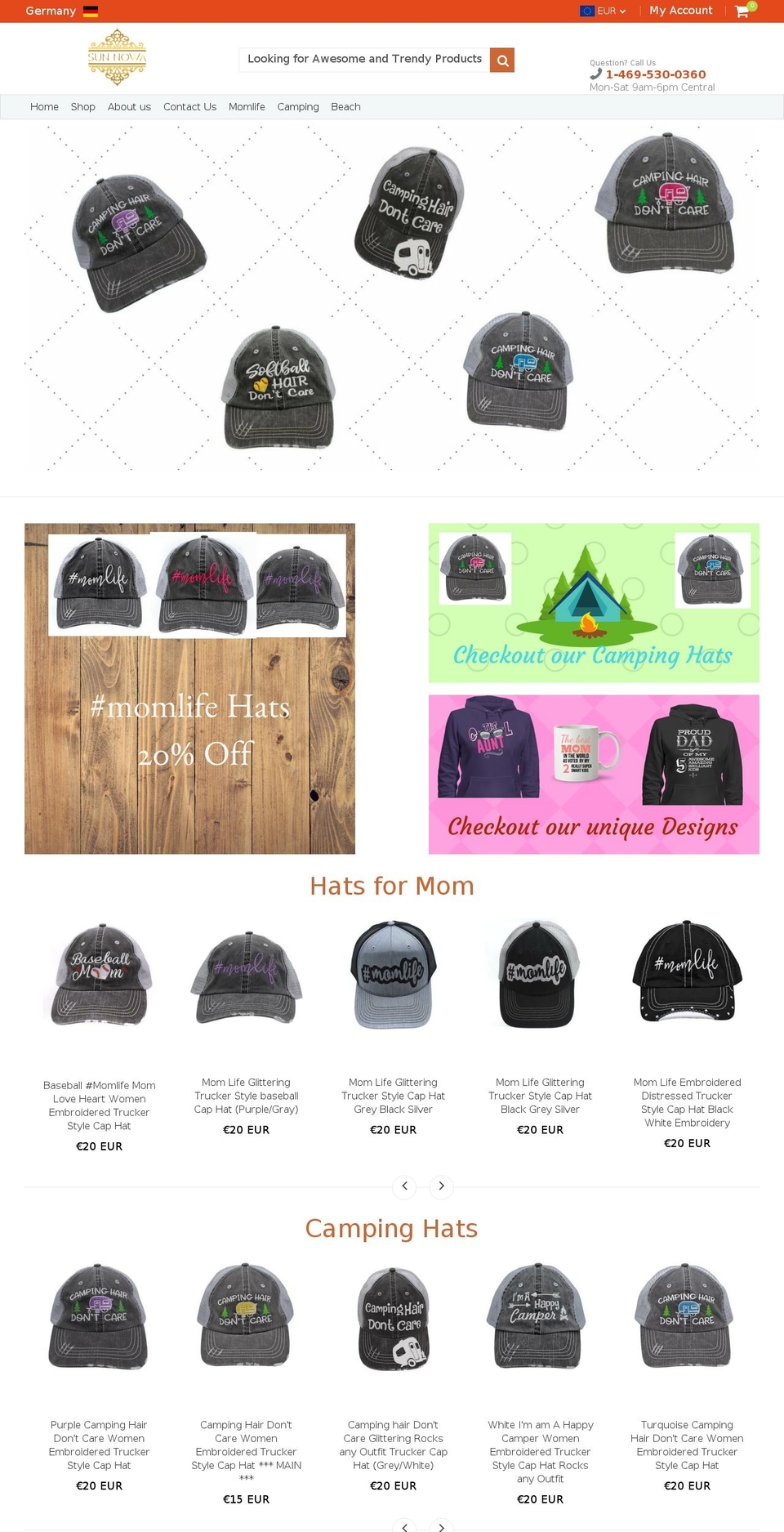 sunnowa.com — Shopify storefront screenshot