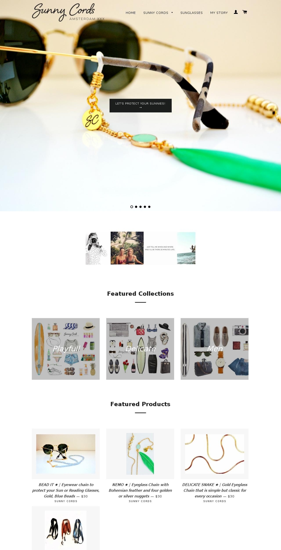 sunny-cords.com shopify website screenshot