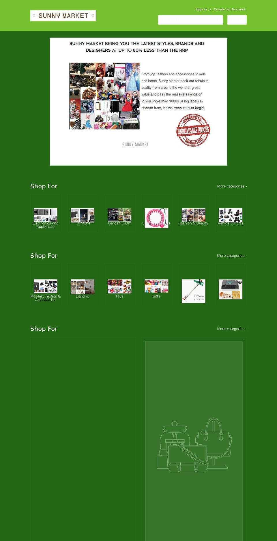 sunny-market.co.uk shopify website screenshot