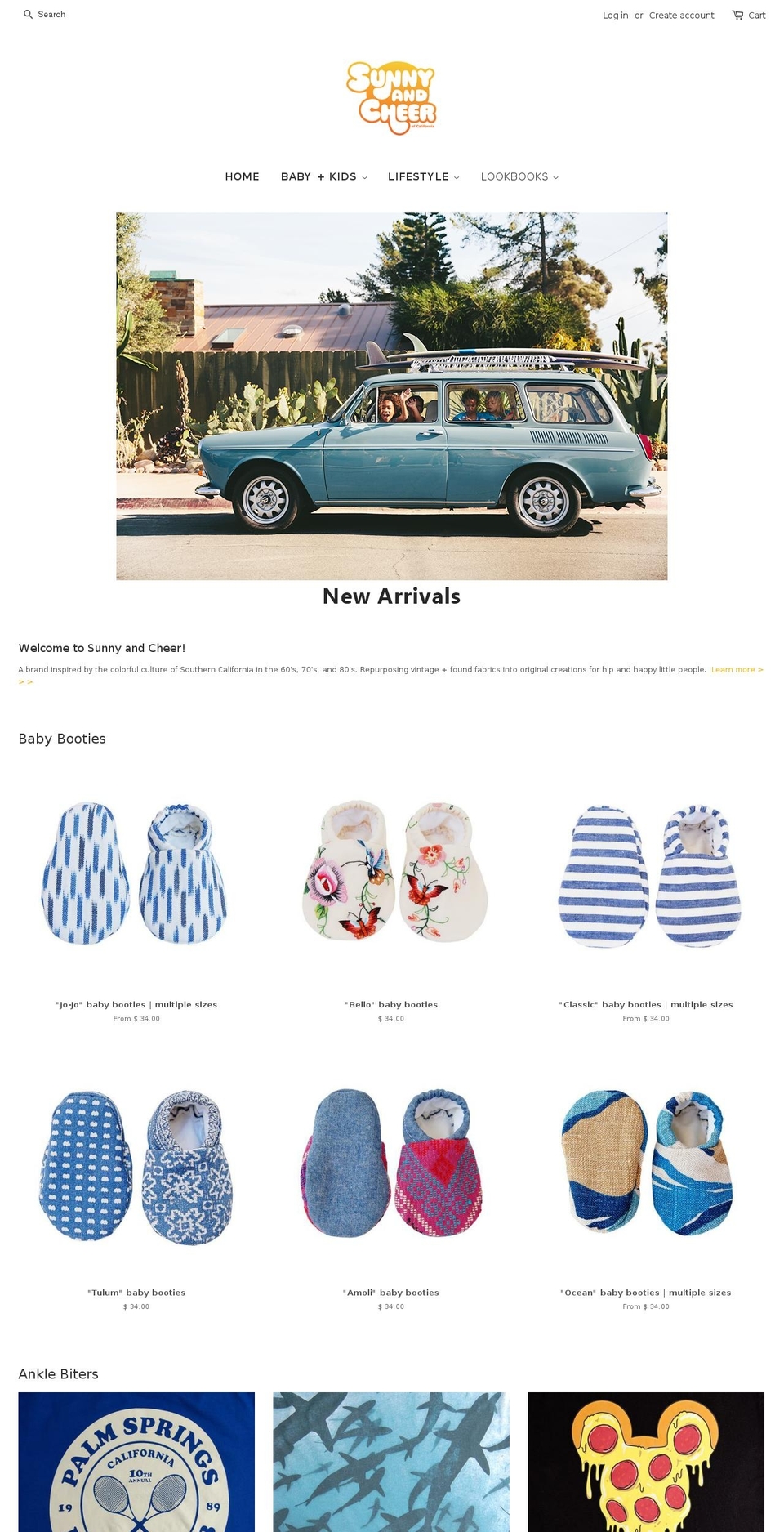 sunnyandcheer.com shopify website screenshot