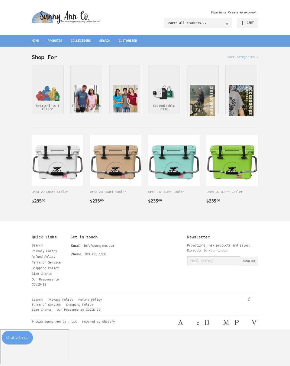 sunnyanncollection.com — Shopify storefront screenshot