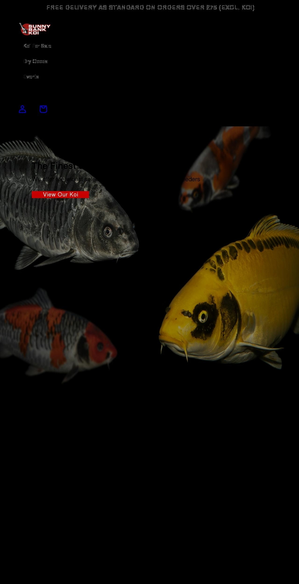 sunnybankkoi.co.uk shopify website screenshot