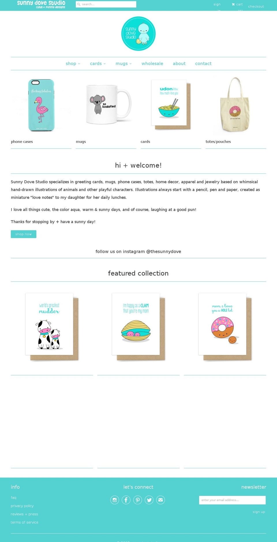 new-responsive Shopify theme site example sunnydove.net