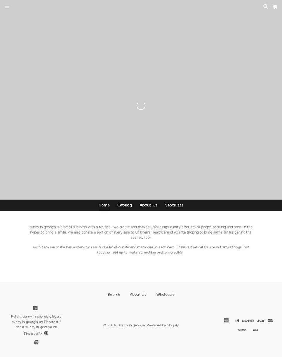 sunnyingeorgia.com — Shopify storefront screenshot