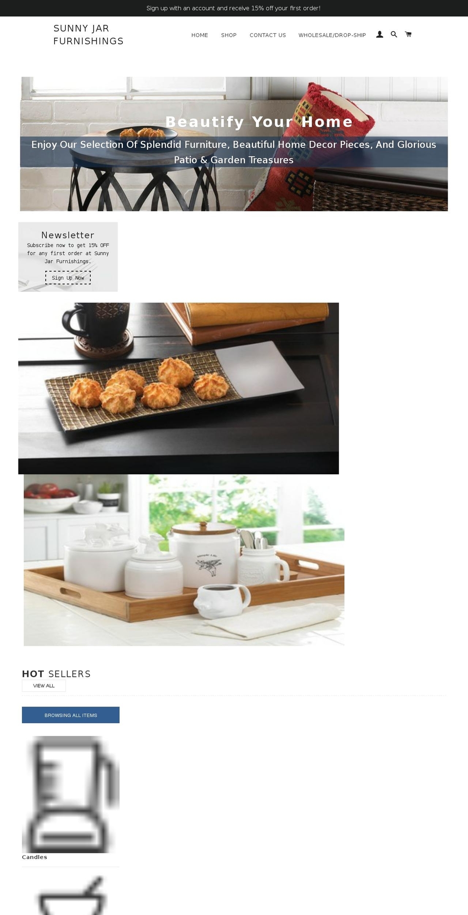 sunnyjar.com — Shopify storefront screenshot