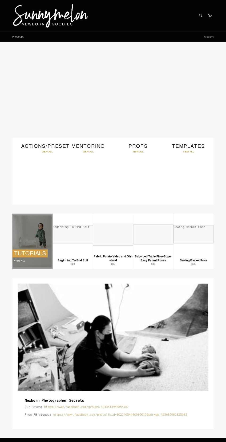 sunnymelongoodies.com shopify website screenshot