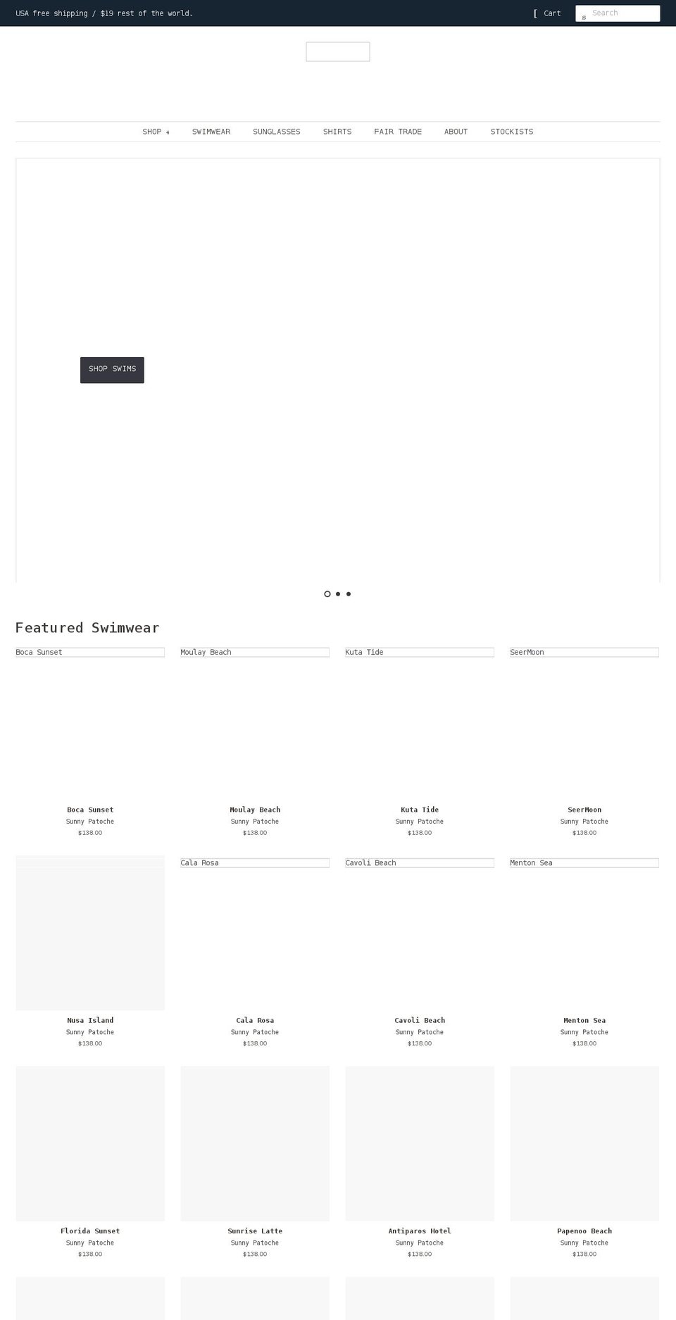 sunnypatoche.com shopify website screenshot