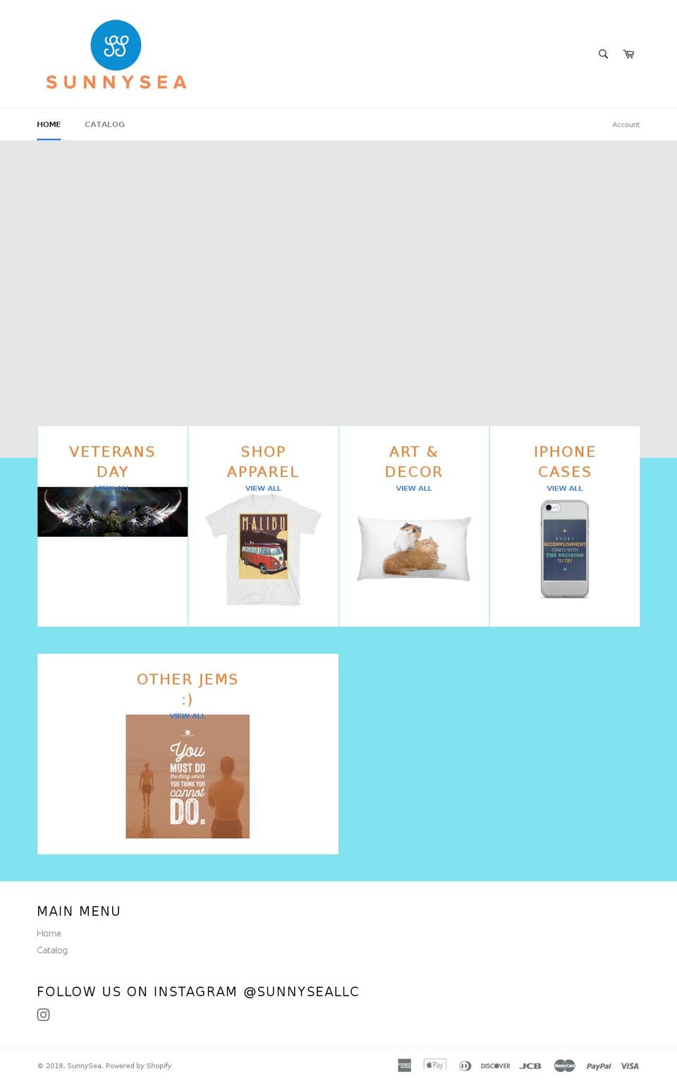 sunnyseastore.com — Shopify storefront screenshot