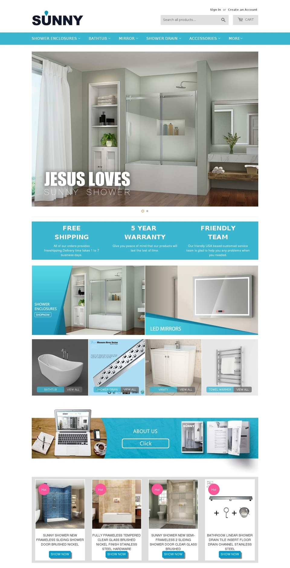 sunnyshowerusainc.com shopify website screenshot