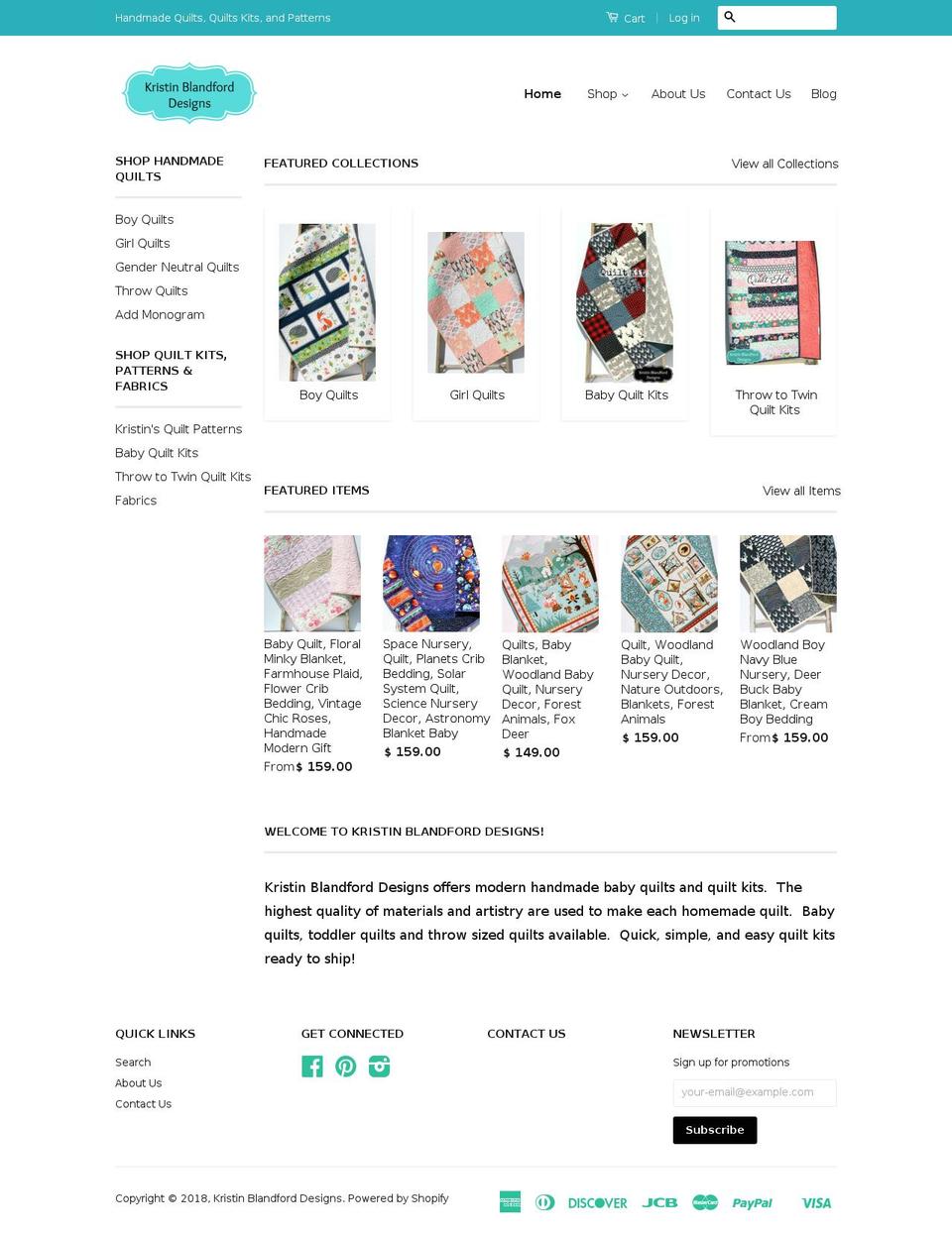 sunnysidedesignsquilts.com — Shopify storefront screenshot