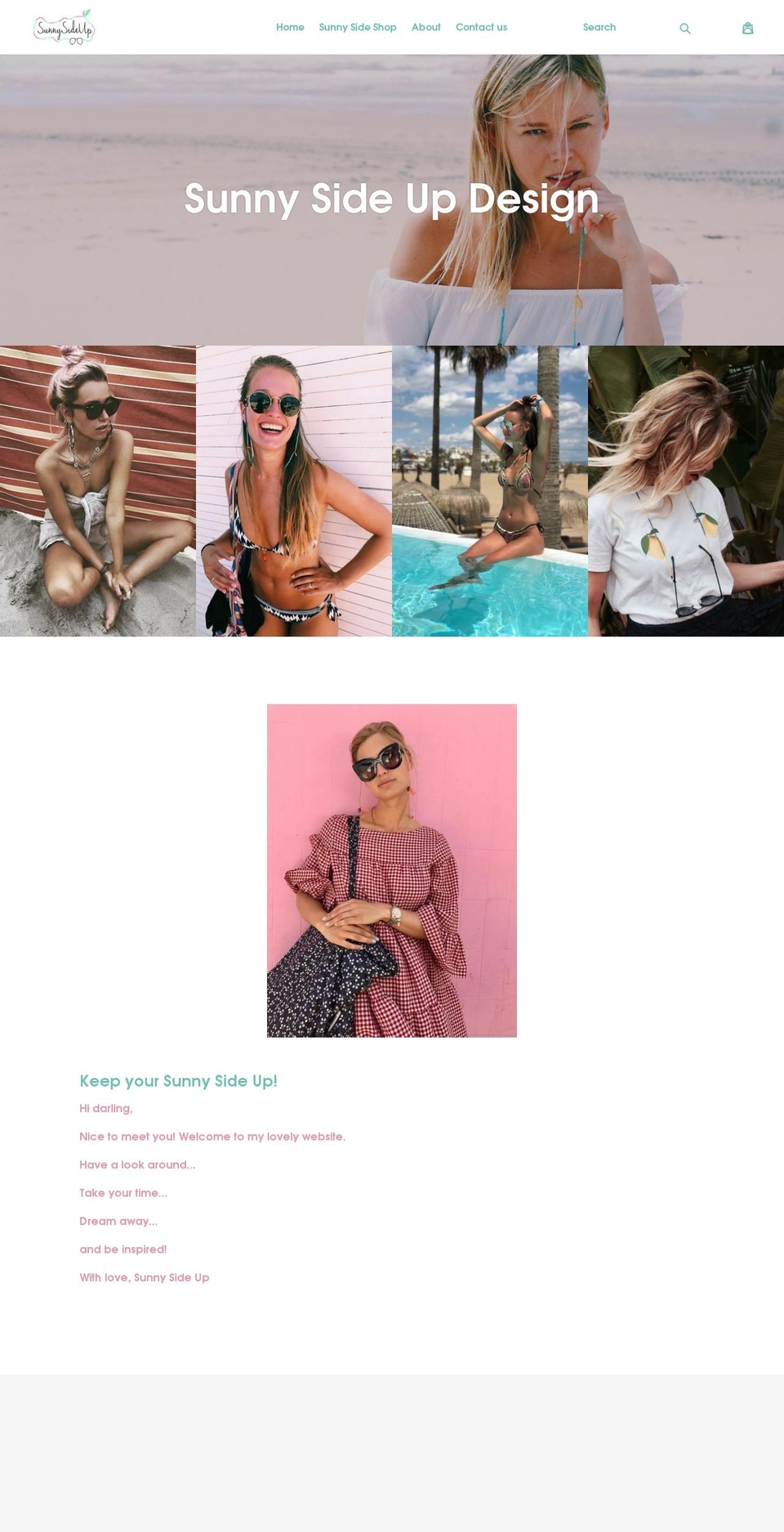 sunnysideupdesign.com — Shopify storefront screenshot
