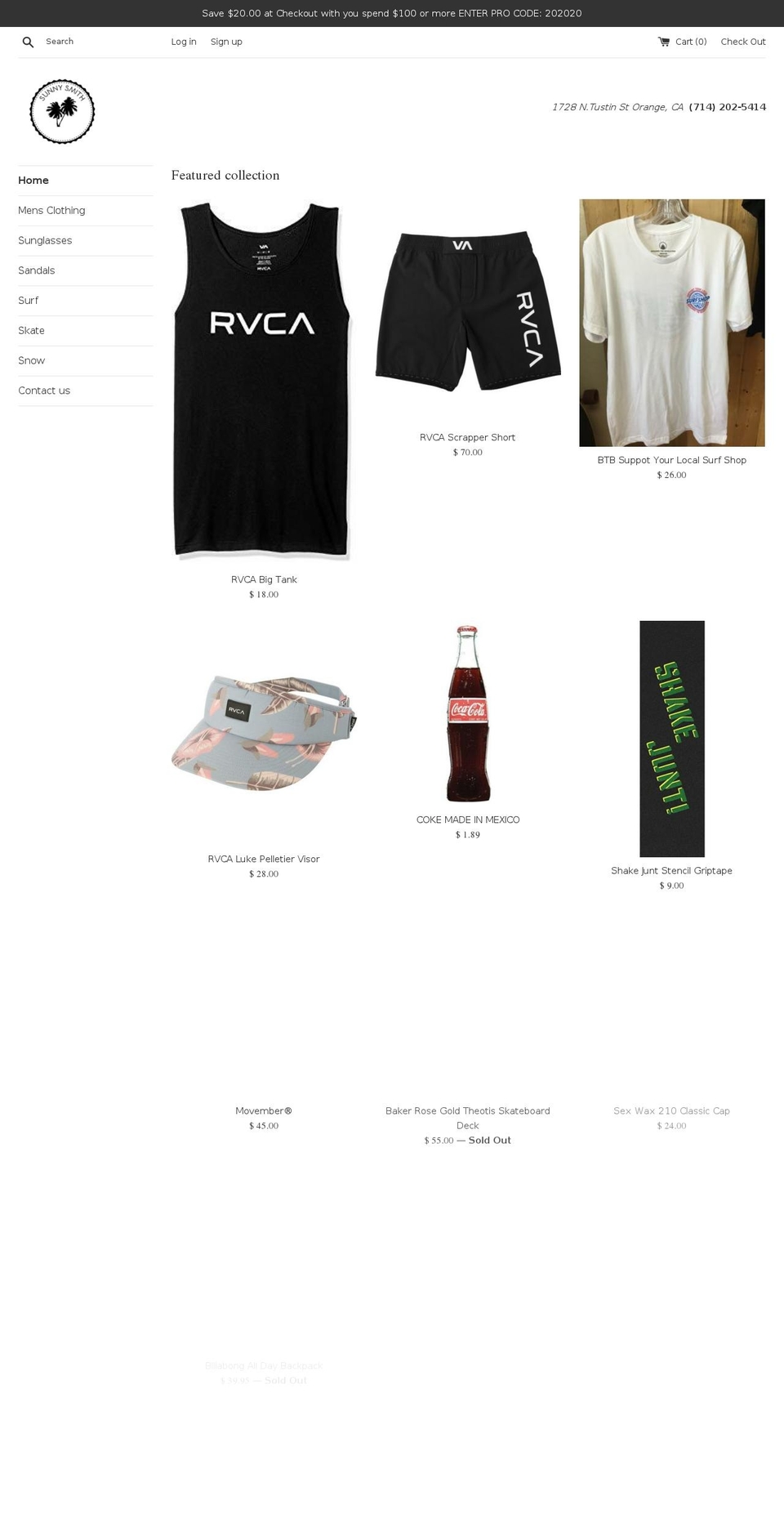 sunnysmithllc.com — Shopify storefront screenshot