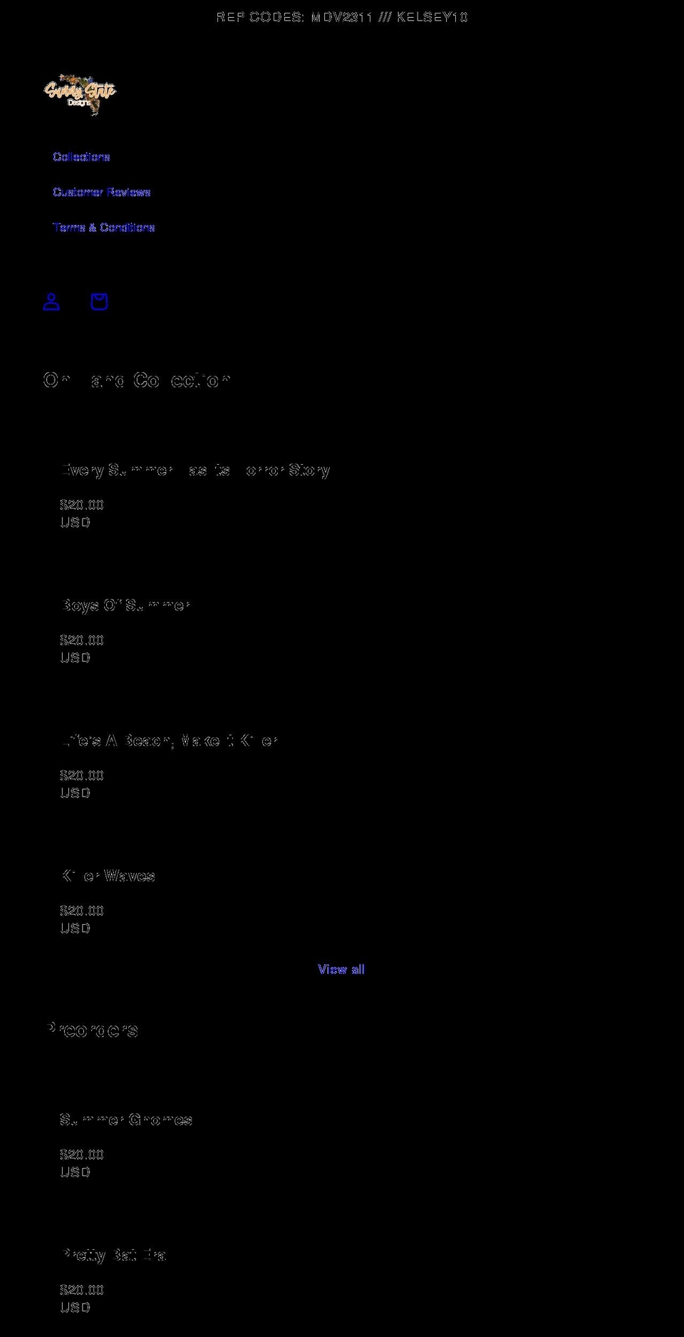 sunnystatedesigns.com shopify website screenshot