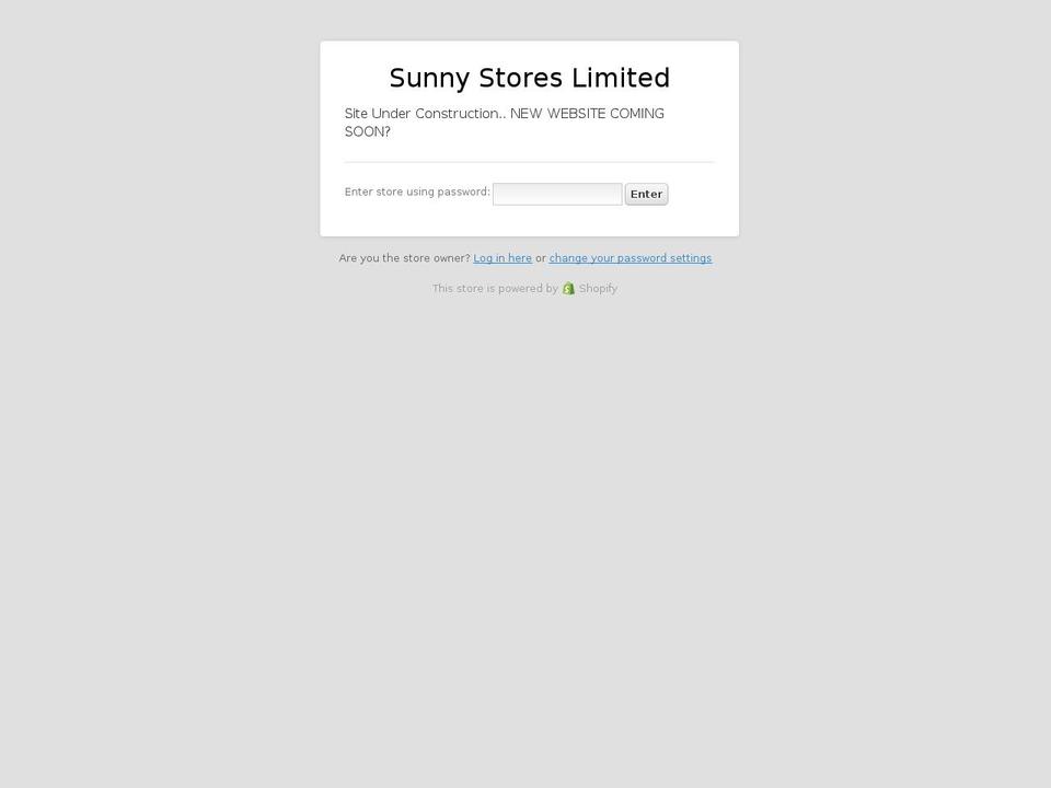 sunnystores.com shopify website screenshot