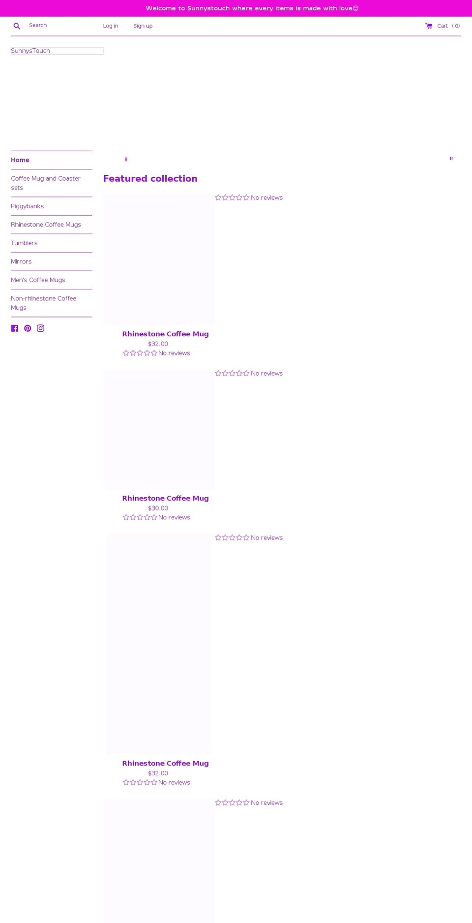 sunnystouch.com shopify website screenshot