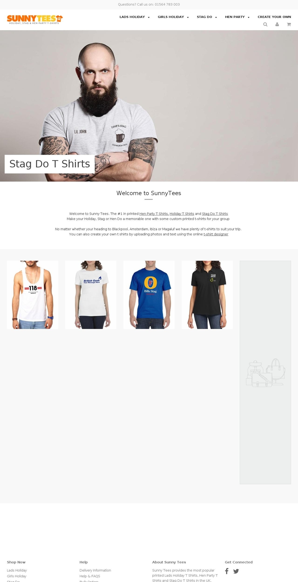 sunnytees.co.uk shopify website screenshot