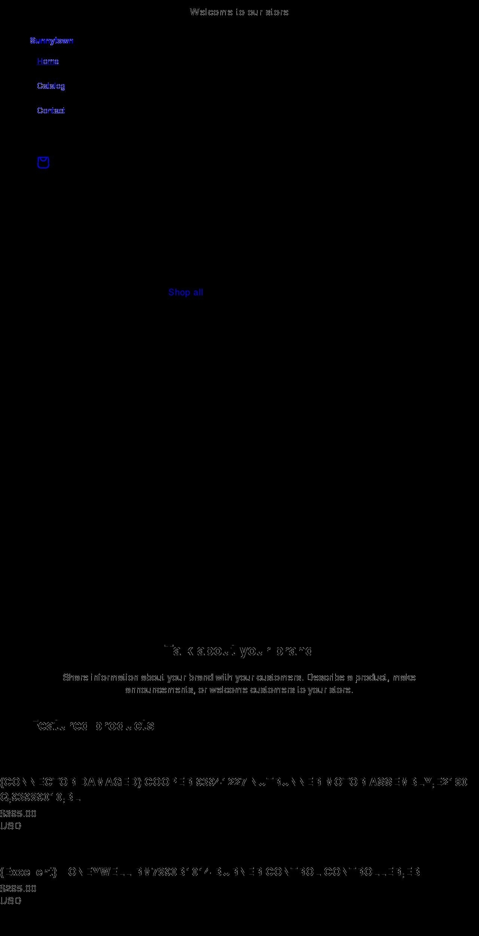 sunnytown.org shopify website screenshot