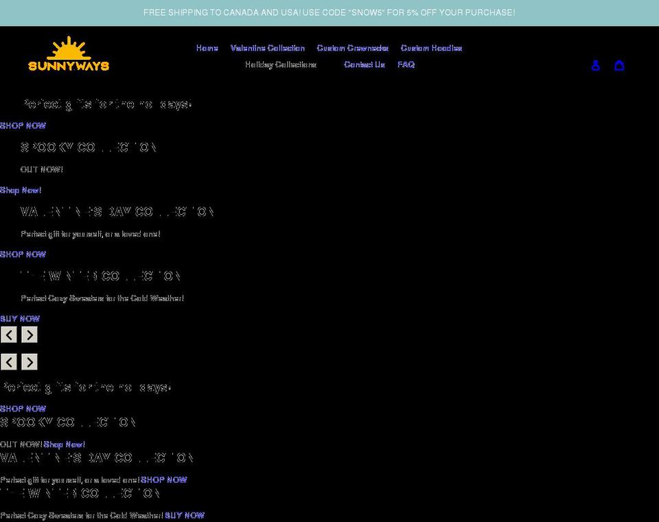 sunnywaysembroidery.com shopify website screenshot