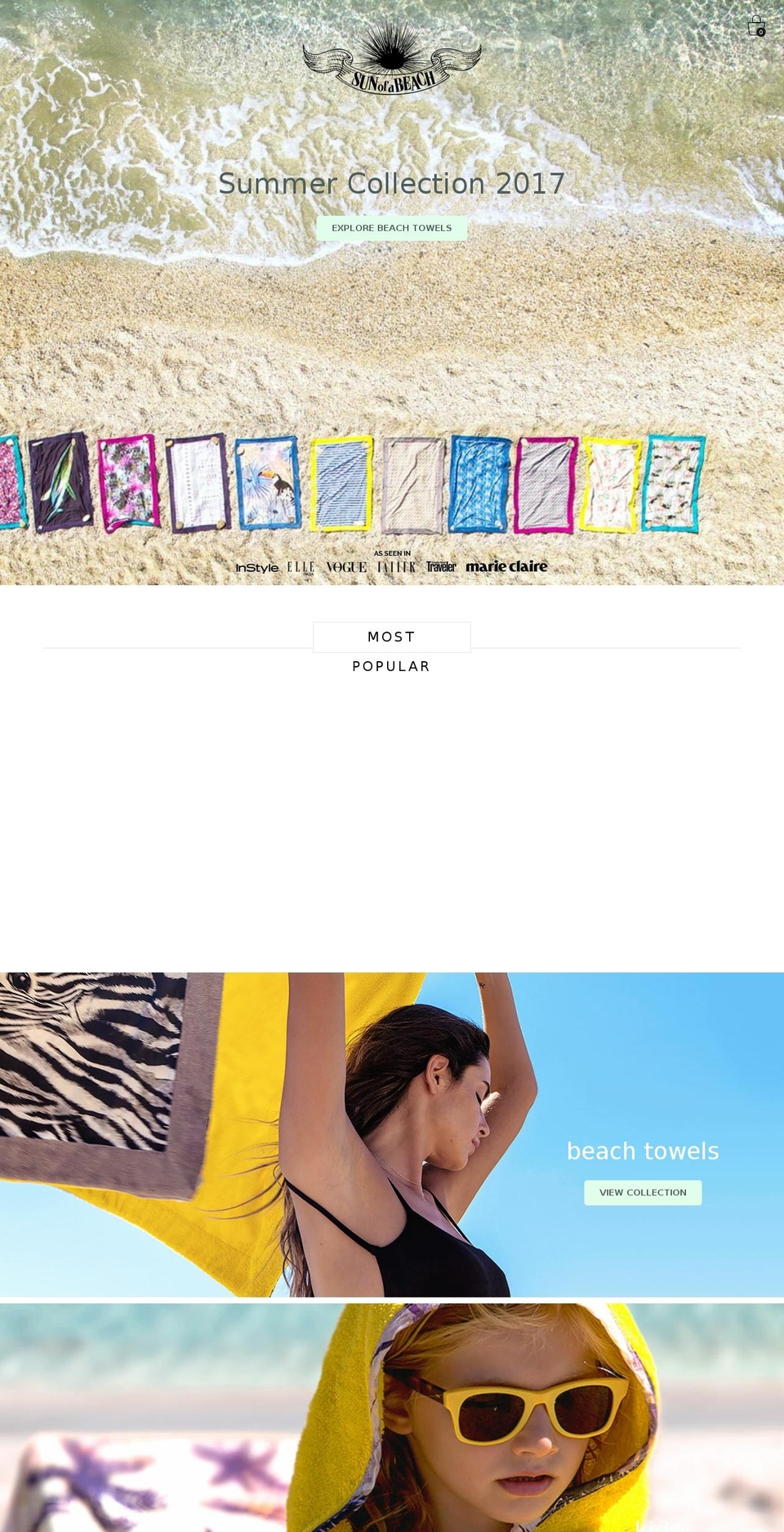 sunofabeach.com shopify website screenshot