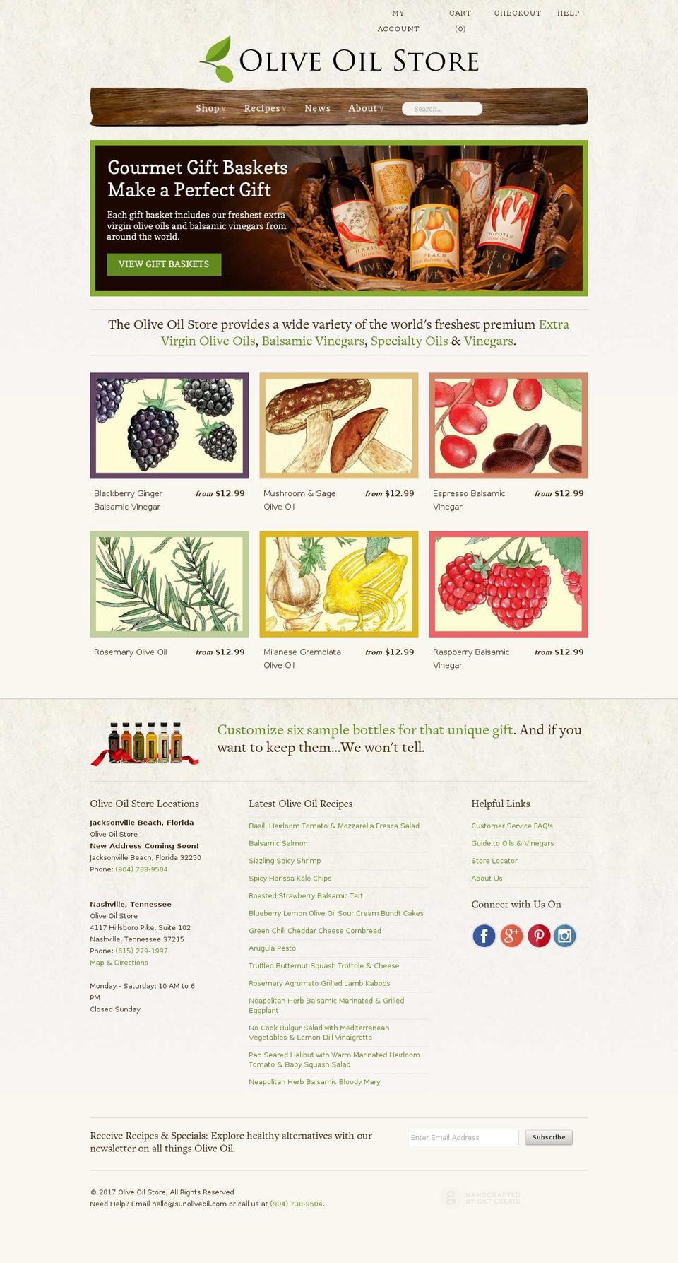 sunoliveoil.com shopify website screenshot