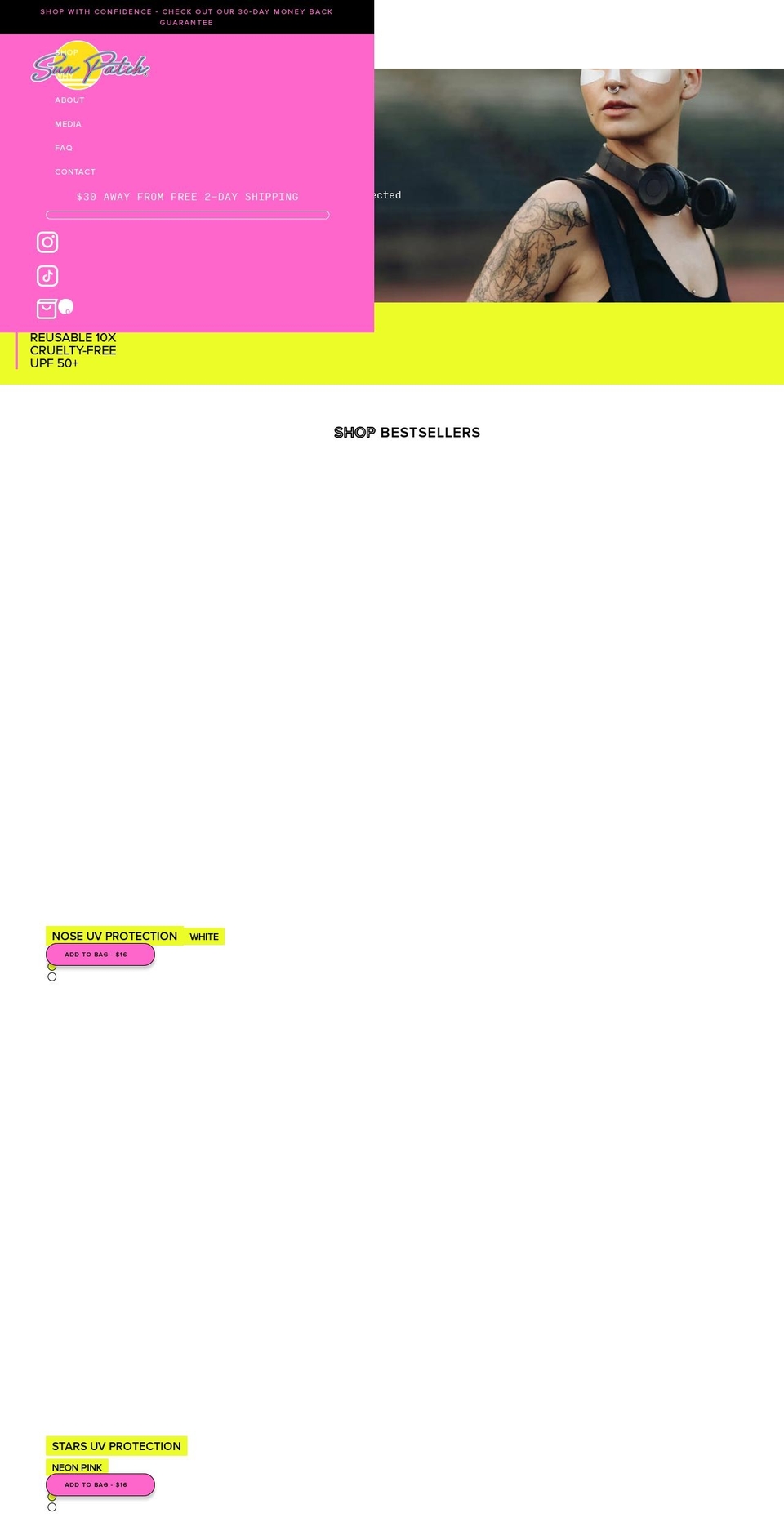 sunpatch.com shopify website screenshot