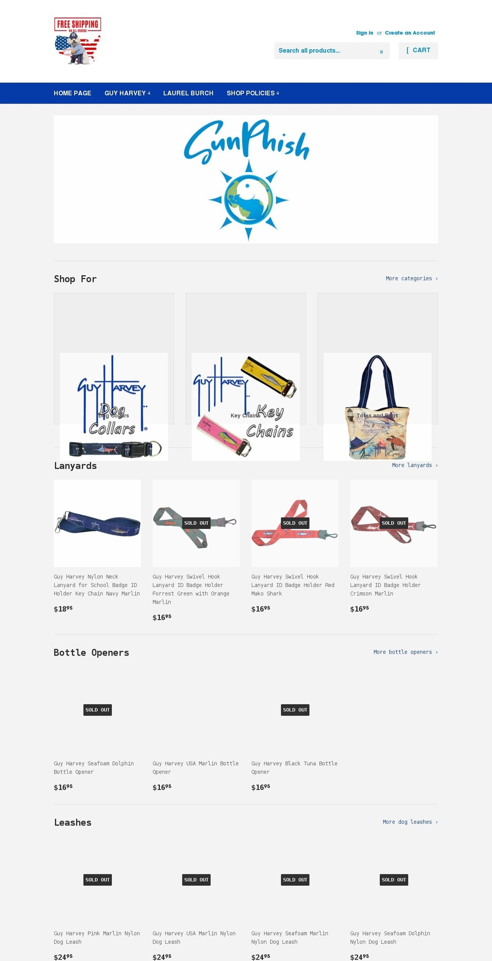 sunphish.com shopify website screenshot