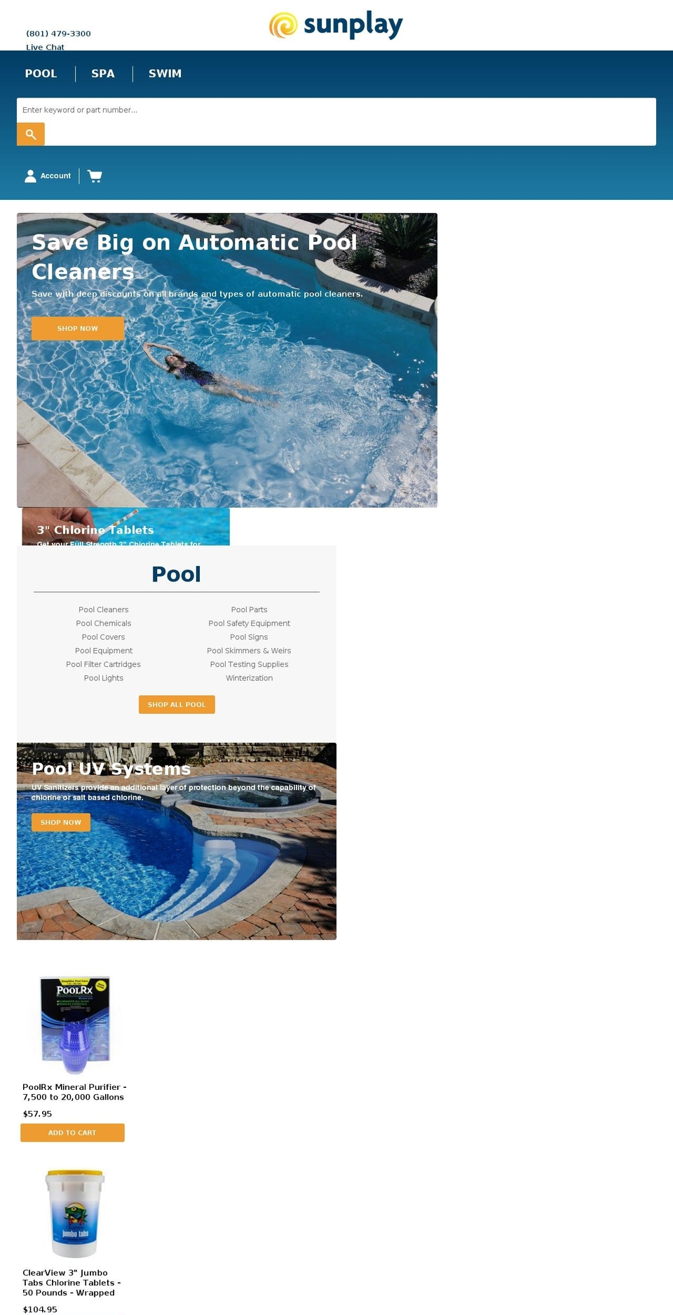 Sunplay v1.0 [Speck - Collection] Shopify theme site example sunplaypool.com