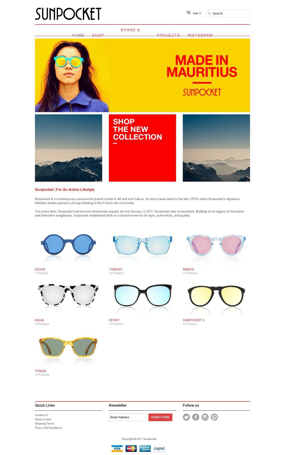 sunpocketoriginal.com shopify website screenshot
