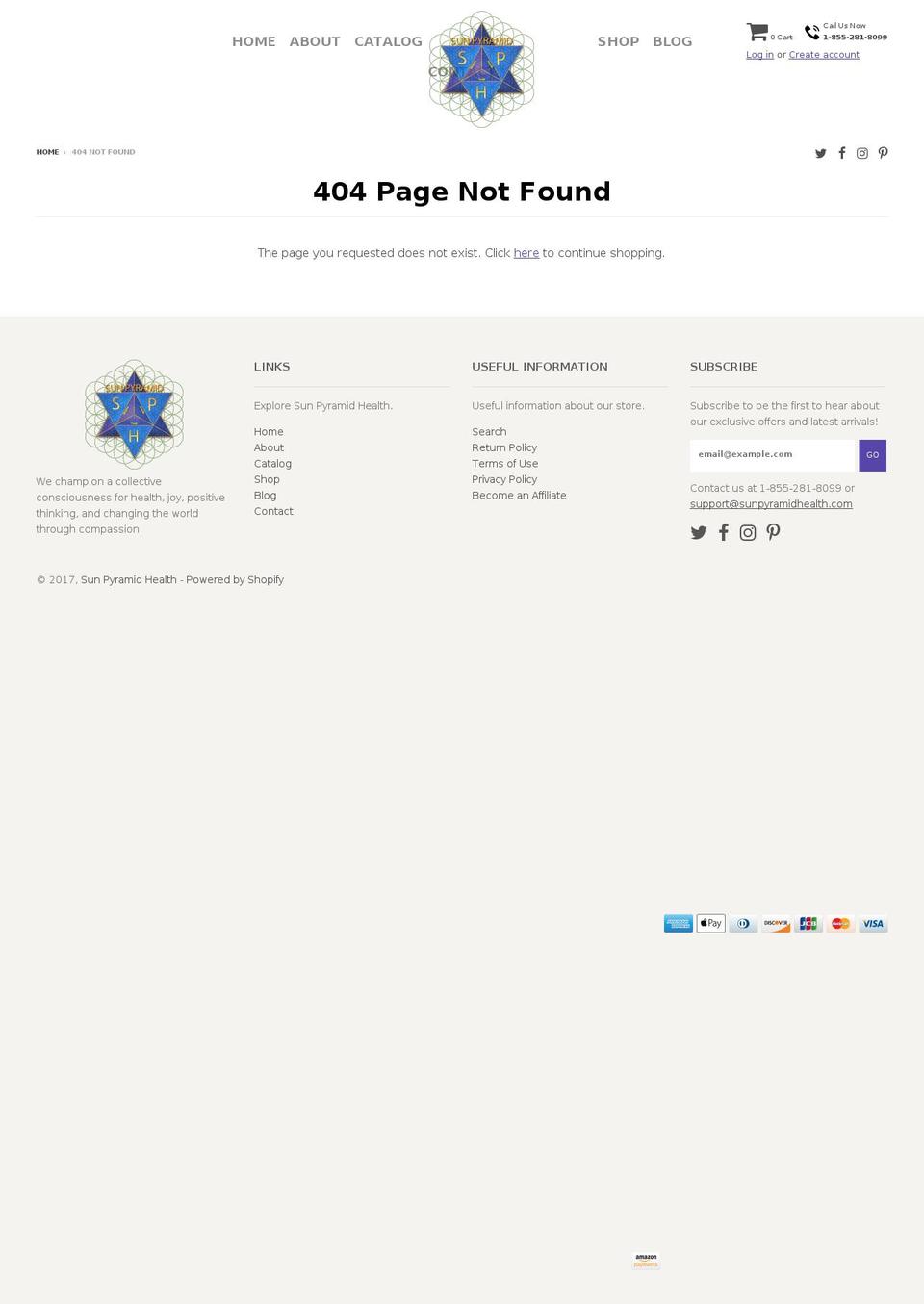 sunpyramidhealth.com shopify website screenshot