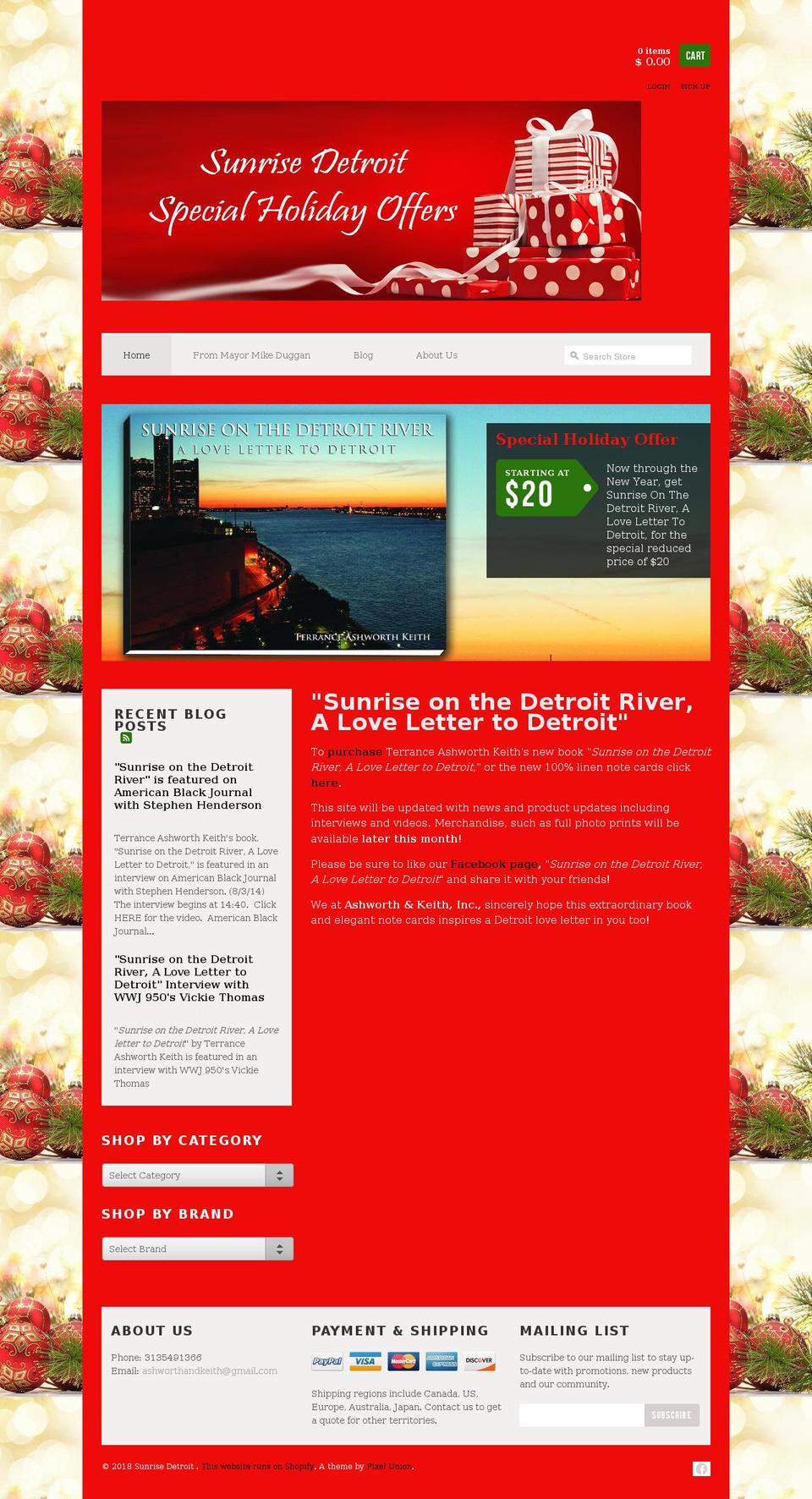 Jitensha Shopify theme site example sunrisedetroit.com