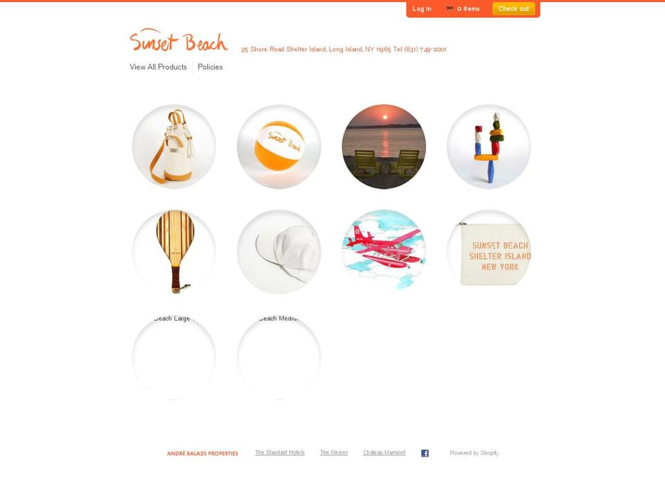 sunsetbeachboutique.com shopify website screenshot