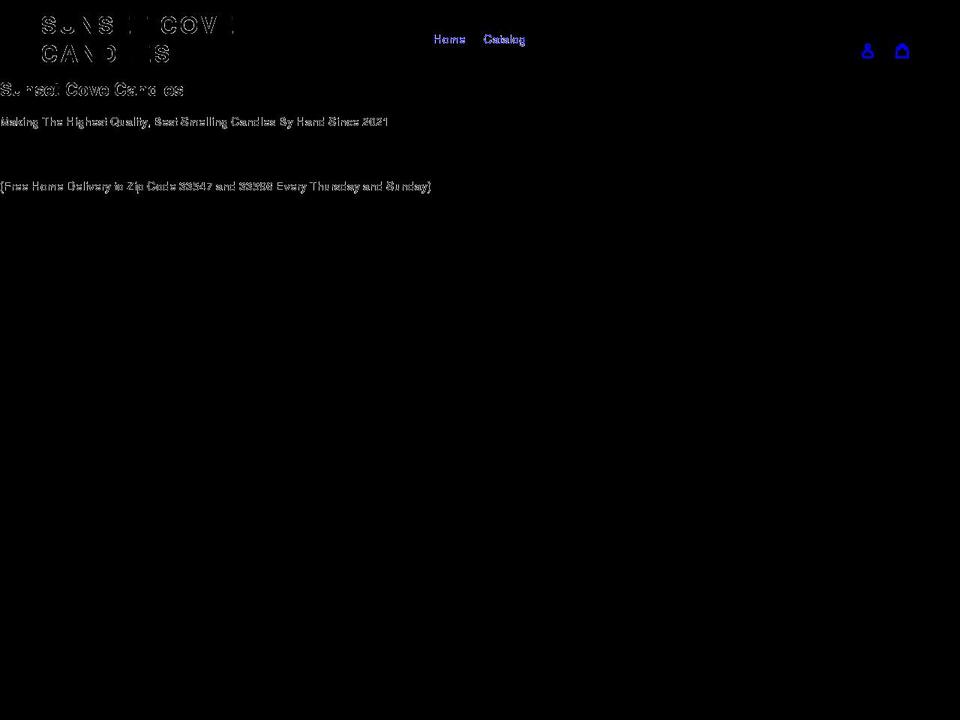 sunsetcovecandles.com shopify website screenshot