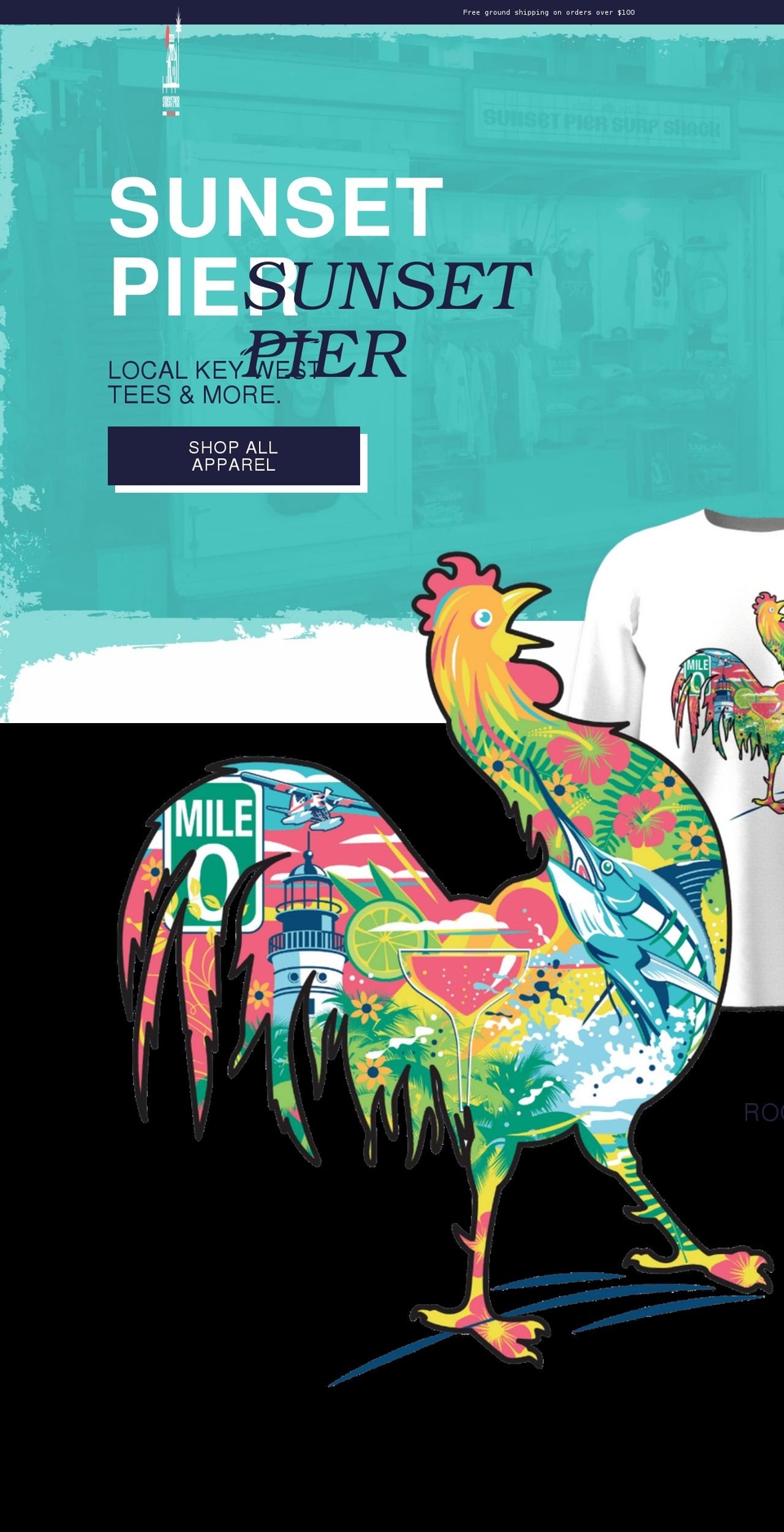 sunsetpier.com shopify website screenshot