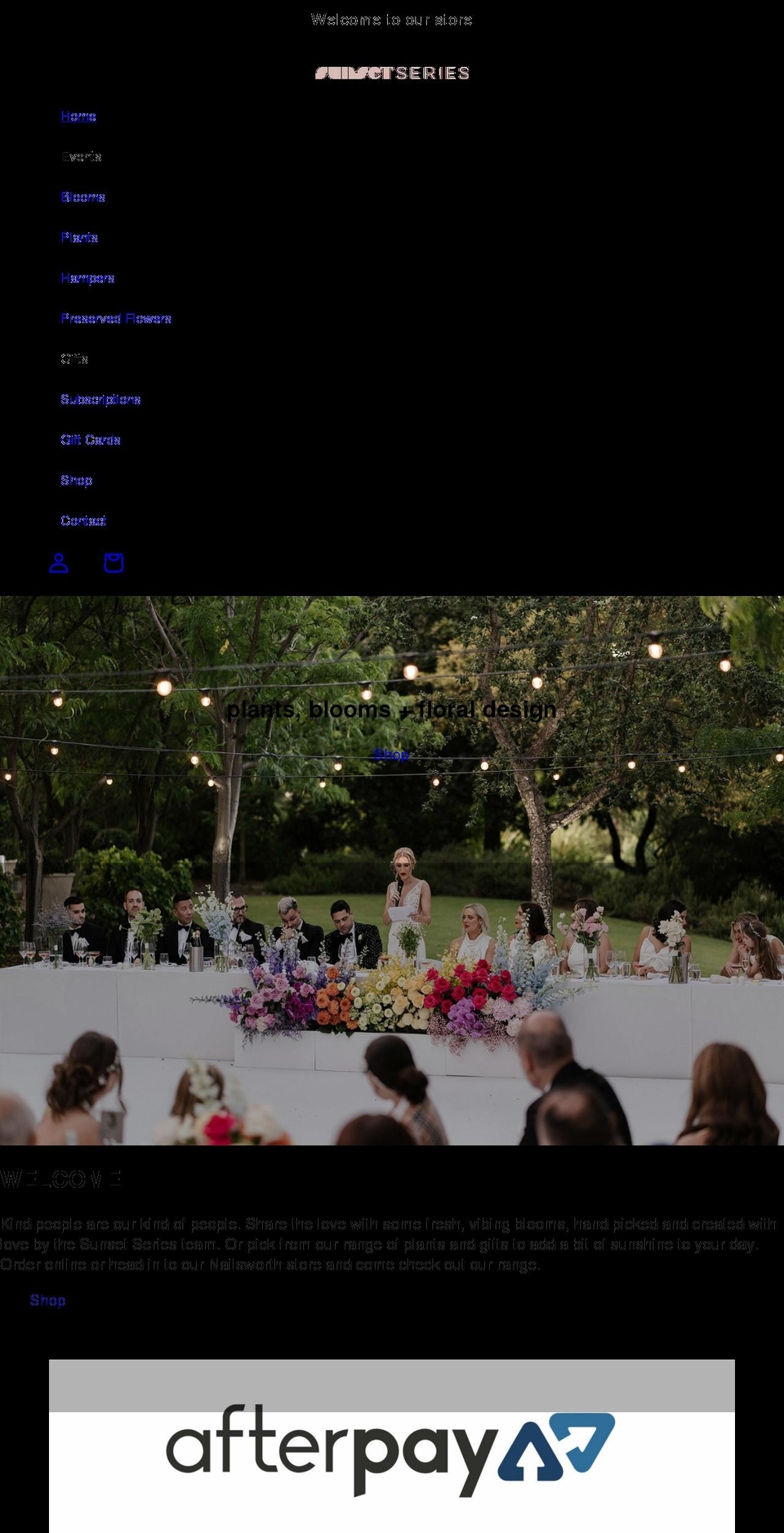 sunsetseries.com.au shopify website screenshot
