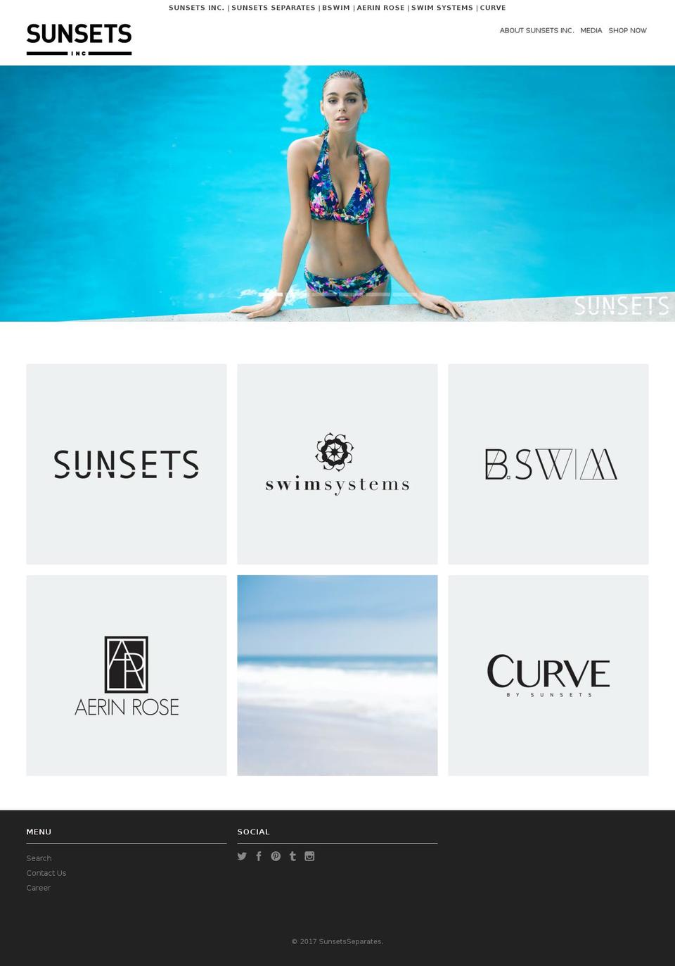 sunsetsinc.com shopify website screenshot