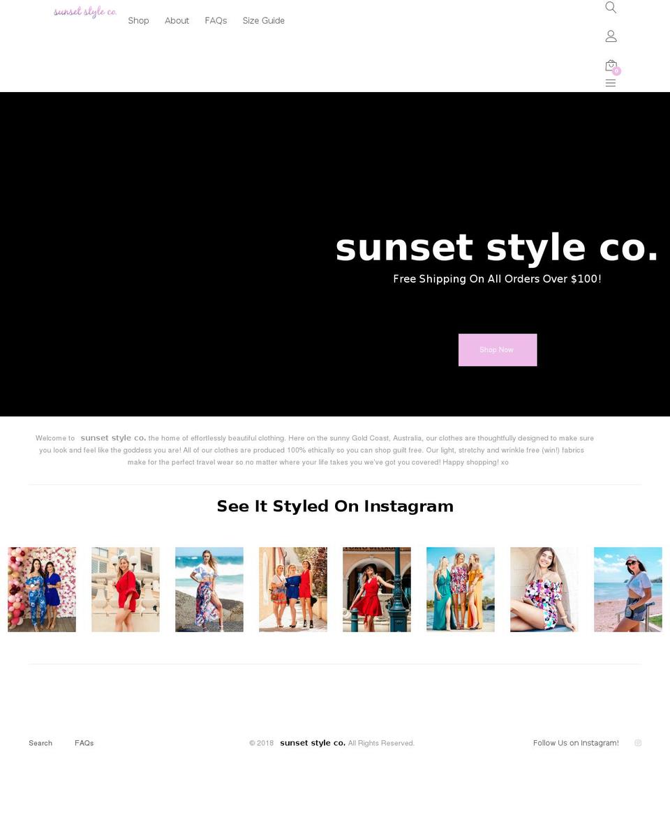 sunsetstyleco.com — Shopify storefront screenshot