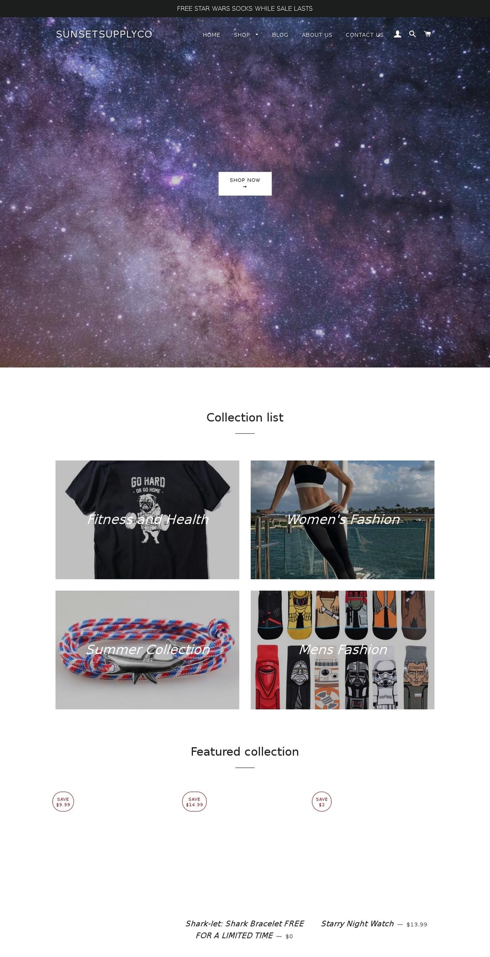 sunsetsupplyco.com — Shopify storefront screenshot