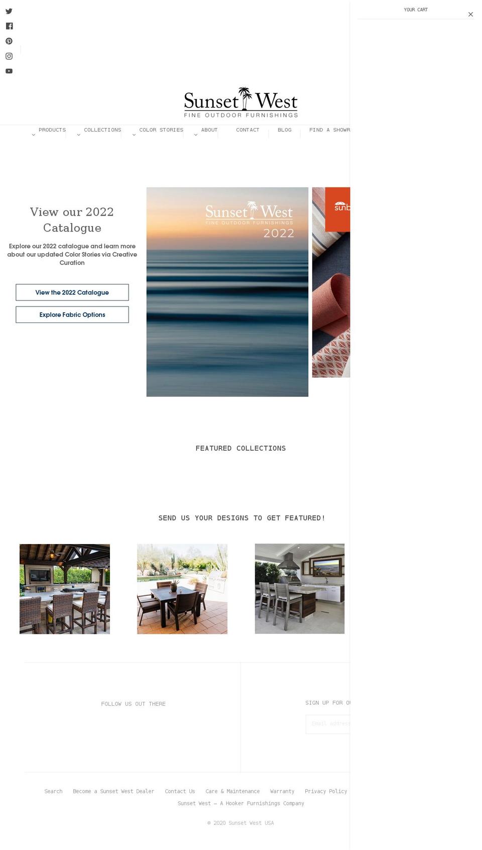 sunsetwestusa.com shopify website screenshot