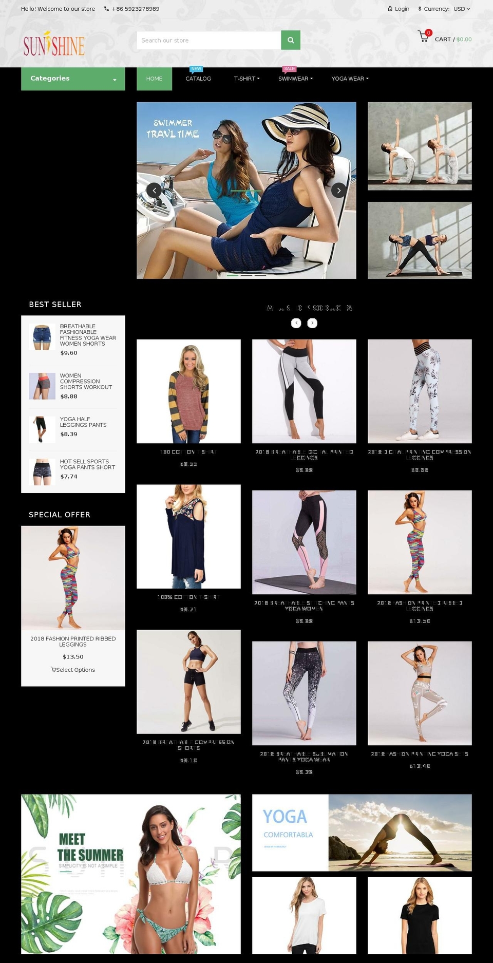 sunshine-love.com — Shopify storefront screenshot