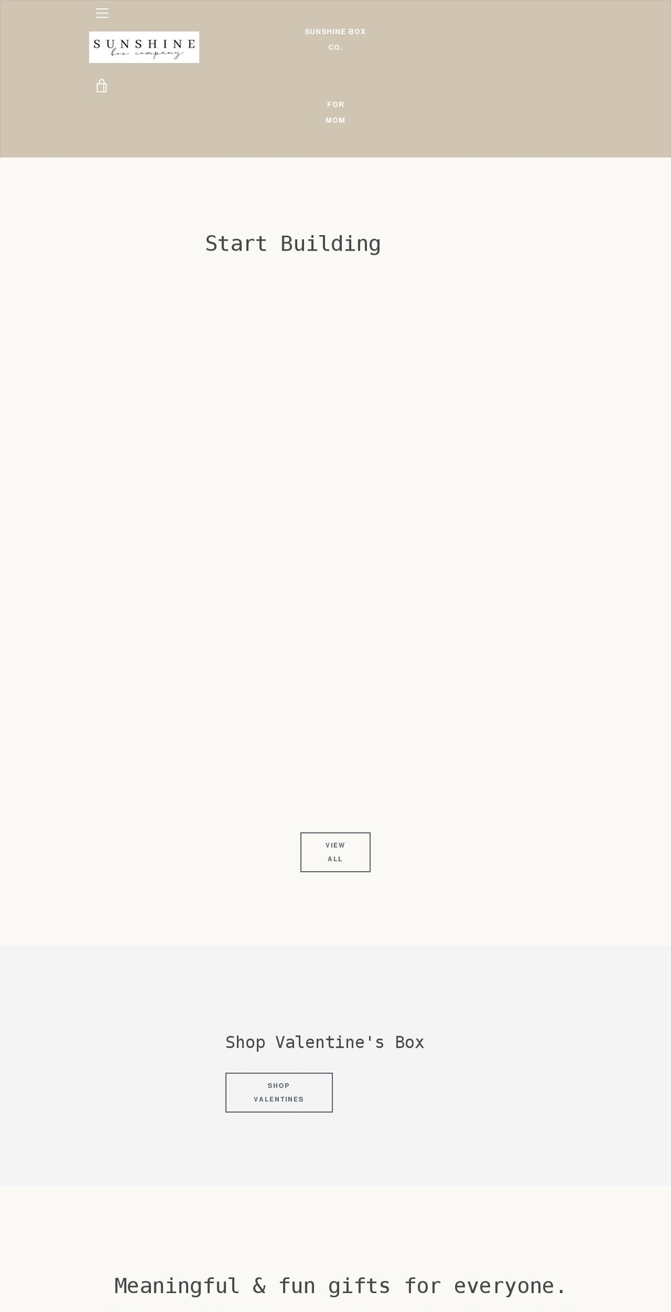 sunshineboxcompany.com shopify website screenshot
