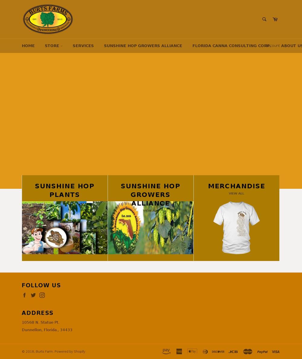 sunshinehopgrowersalliance.com — Shopify storefront screenshot
