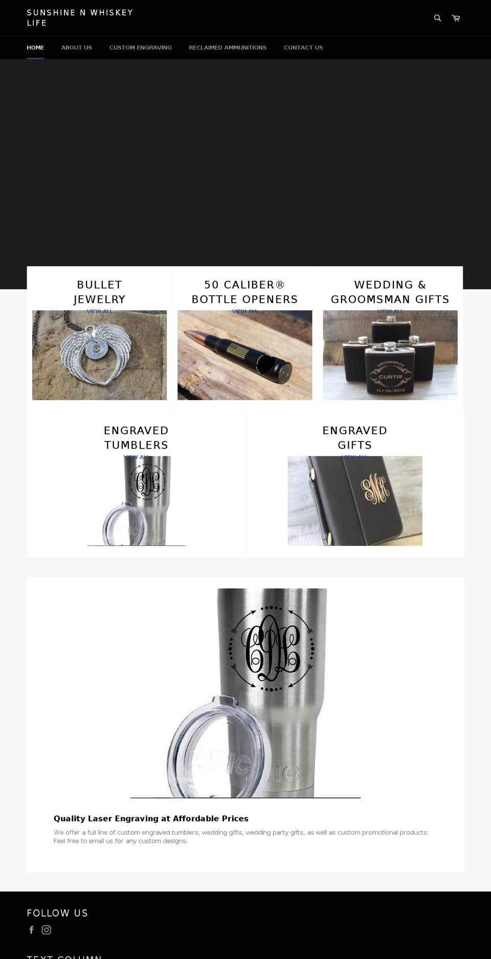 sunshinenwhiskeylife.com shopify website screenshot