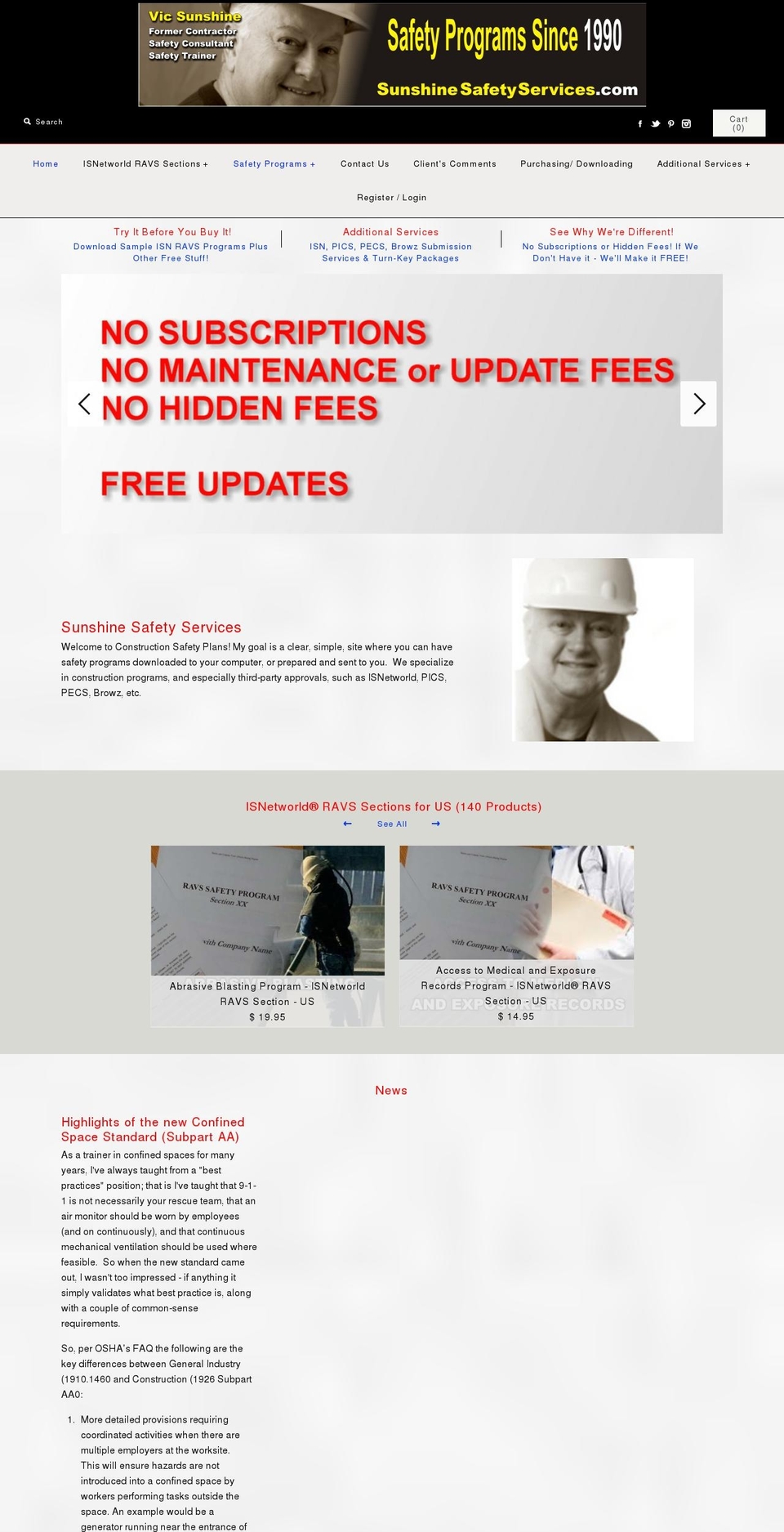 sunshinesafetyservices.com shopify website screenshot